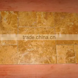 Yellow Wooden Limestone Tile Polished Wooden Yellow Limestone Tile Golden Liemstone thumbnail-5