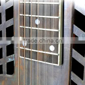 Ancient Finish Copper Alloy Body Tri-cone Resonator Guitar thumbnail-6
