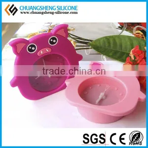 Animals Shaped Table Clock, Office Decorative Ring Clock, Silicone Fashion Alarm Clock thumbnail-5