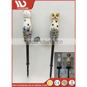 China Gift Items Art Work Resin Craft Outdoor Lighting Solar Garden Led Light thumbnail-1