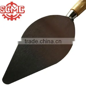 Wooden Handle Carbon Steel Blade Bricklaying Trowel thumbnail-2