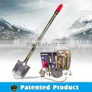 Durable Folding Multi-use Sapper Shovel With Hammer Knife Flashlight Fire Starter thumbnail-1