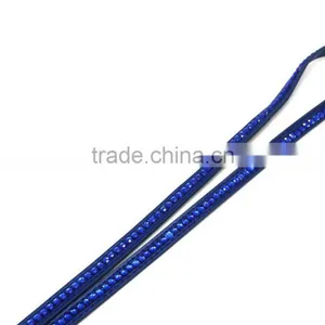 Blue Promotion Gift PU Leather Lanyard With Crystal Gem, Swivel Snap Hooks, Key Ring Accembly, Acrylic Gem Key Chain thumbnail-3