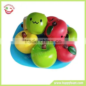 Smily Apple PU Foam Material Squishy Sticky Fruit Slow Rebound Stress Toy thumbnail-1