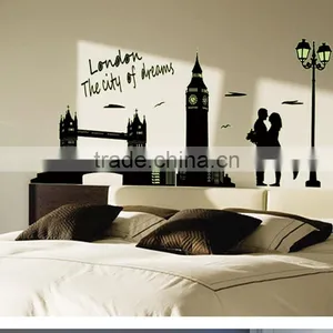 Fashion Decorative DIY Wall Sticker , London Bridge Noctilucent Stick Sitting Room Wall Stickers TV Setting Post thumbnail-3