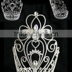 Fashion Jewelry Big Rhinestone Crystal Beauty Queen Crowns Girl Crystal Tiara H172-125 thumbnail-2