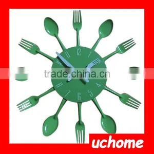 UCHOME Colorfull Wall Clock With Fork And Spoon thumbnail-5