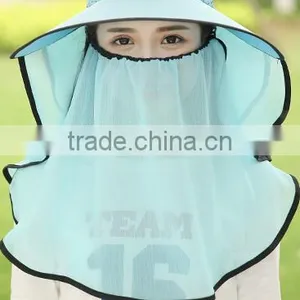 Korean Edition Sun Hat Hat Female Summer Lace Protection of Neck Neck Eaves Sunscreen Caps ms Outdoor Cycling Caps thumbnail-4