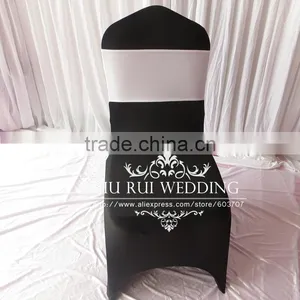 Colorful Pre - Tie Bow Spandex Chair Band Lycra Chair SashFor Wedding Decor thumbnail-6