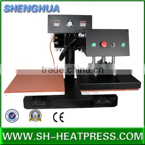 Swing Head Double Stations Pneumatic Heat Press Machine for Sale, CE Approved thumbnail-1