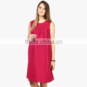 Factory Price Red Blank Sleeveless Chiffon Maternity Clothes Dresses thumbnail-4