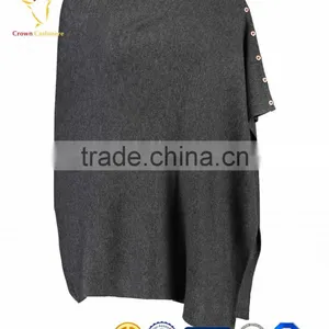 Colors Bottom Design Womens Knitted Wool Capes and Ponchos thumbnail-5