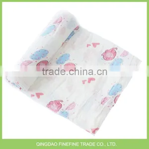Cheap Soft Bamboo Organic Cotton Fabric Baby Blanket thumbnail-5