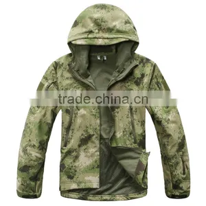 Prmotional Winter Tactical Orange Windproof Hooded Softshell Jacket thumbnail-1
