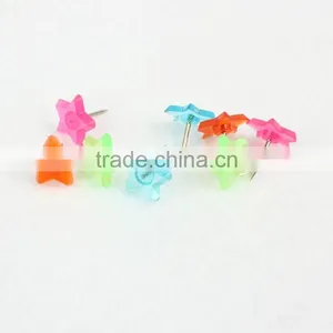Mixed Color Transparent Thumbtack Star Shape Head Pin Customizable Pin thumbnail-3