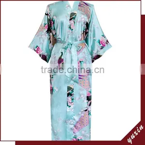 Satin Robe Bath Robe Custom Made Japan Kimono Robe 0609028 thumbnail-1