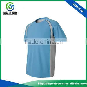 OEM Contrast Color Splicing O-neck 92%polyester 8%spandex Men t Shirt thumbnail-1