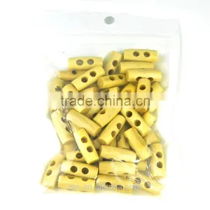 50Pcs/bag 25mm Custom Natural Wood Toggle Horn Buttons For Coat thumbnail-5