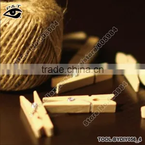 3.0 CM Decorative Mini Paper Wooden Craft Clips for Paper Book Family Photos thumbnail-1