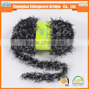 China Worsted Novelty Yarn Factory Cheap Wholesale 100 Polyester Furry Coral Yarn for Scarf thumbnail-3