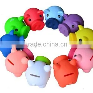 Custom PVC Plastic Cute Piggy Bank Pink Pig Piggy Bank thumbnail-1