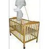 Safety Standard Wooden Sleigh Baby Cot Crib Bed With Mosquito Net thumbnail-1