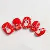 Snowman Cartoon Fake Nails Red Cute ABS Plastic False Nail For Kids Finger thumbnail-1