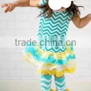 Kids Western Wear Baby Toddler Clothing Girls Summer Cotton Top and Ruffle Dress Pettiskirt thumbnail-1