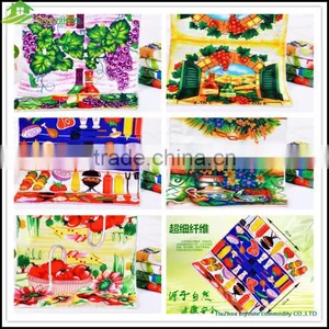 Microfiber Clean Kitchen Tea Towel Custom Printed Linen Dish Towel thumbnail-5