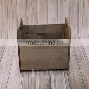 Rustic Wooden Slat Crate Bed Sturdy Newborn Props thumbnail-4