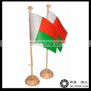 Wooden Flag Pole and Stand Table Banner thumbnail-1