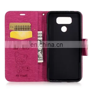 Wallet Style With Cards Slot PU Leather + TPU Full Cover Case for LG G6 thumbnail-6