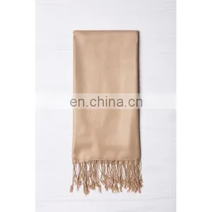Pashmina Shawl Custom Price With Pom Pom thumbnail-1