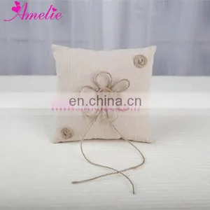 Country Wedding Wedding Collections Burlap Flower Girl Basket for Rose Petals thumbnail-3