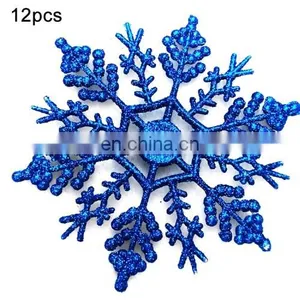 Dropshipping High Quality Creative 12 PCS Christmas Tree Snowflake Decorative Pendant Loose Powder thumbnail-1