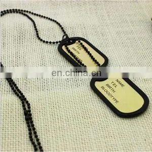 Custom Etching Logo Aluminum Dog Tag Anodized Aluminum Dog Pet Tag Chain thumbnail-3