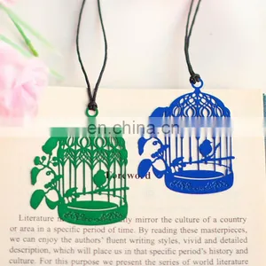 Personalized Vintage Feather Bookmarks With Charms Antique Bronze Colorful Feather Bookmarks Metal thumbnail-3