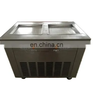 Double 2 Square Pan Fried Ice Cream Roll Making Machine thumbnail-2