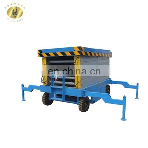 7LSJY Shandong SevenLift 10m 300kg Telescopic Hydraulic Cylinder Portable Central Hydraulic Scissor Aerial Lift Lifting Platform thumbnail-1