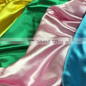 Wholesale High Quality 92% Polyester 8% Elastic Stretch Shiny Satin Polyester Spandex Fabric for Dress thumbnail-6