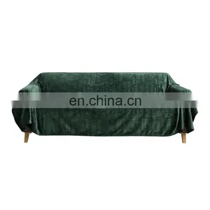 Wholesales Reversible Sofa Furniture Protector Grey Colors Soft Plush Couch Cover thumbnail-2