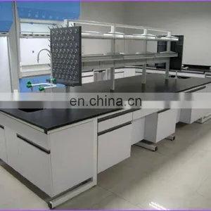 Steel Wood Lab Island Bench For University Laboratory With PVC Handle thumbnail-2