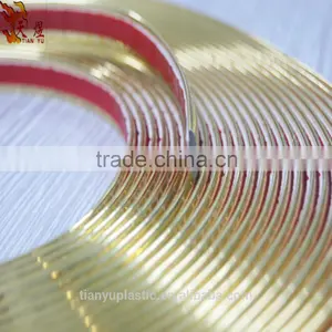 Pvc Chrome Golden Metal Plastic 8 mm Strip Self Adhensive Strip for Fish Tank thumbnail-2