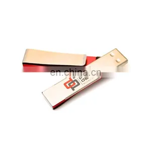 Customized LOGO Promotion Gift Paper Clip Metal Stick USB Flash Drive Money Clip thumbnail-1