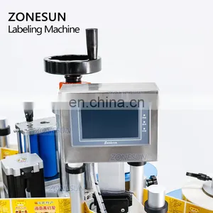 ZONESUN ZS-TB852 Water Sticker Automatic Line Side Bottle Labeling Machine For Carton Plastic Bucket Bottle thumbnail-3