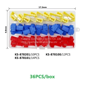 Quick Connection Clamp, Wire and Wire Buckle Connector, Boxed 36 Pcs, Red, Yellow and Blue thumbnail-2