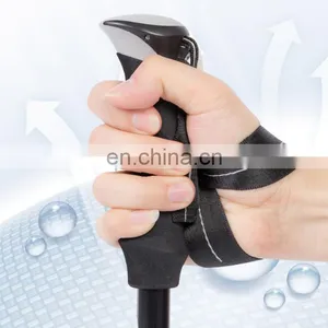 Aluminum Alloy Folding Stick Ultra Light Mountaineering Cane Telescopic Trekking Poles Walking Stand Climbing Camping Cane thumbnail-5