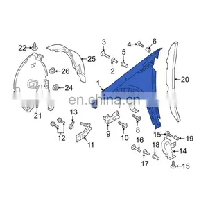 OEM LR061384 LR061383 Steel Fender Front Fender for Lander Rover Discovery Sport 2015-2021 thumbnail-4