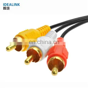 Audio Video Cable Supplier Nylon Braided 1.5m Rca Female Av Cable thumbnail-1