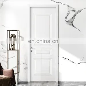 Economic House Apartment Door With 5mm MDF Board Hinged Interior Bedroom Door Painting Free MDF Door thumbnail-1